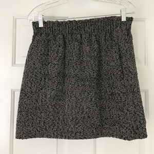 High waisted tweed wool skirt